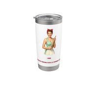 I Bake Because Punching People is Frowned Upon Funny Retro Stainless Steel Insulated Tumbler