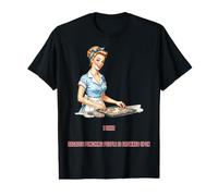 I Bake Because Punching People is Frowned Upon Funny Retro Value Graphic T-Shirt