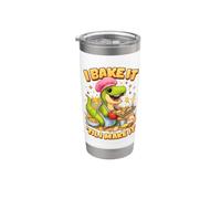 I Bake It Til I Make It Funny Baking Dinosaur Quote Stainless Steel Insulated Tumbler