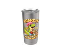 I Bake It Til I Make It Funny Baking Dinosaur Quote Stainless Steel Insulated Tumbler