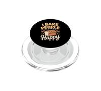 I Bake People Happy Baker Baking Sourdough Bakery PopSockets PopGrip for MagSafe