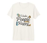 I Bake People Happy Cake Baking Confectioner Pastry Bakery Premium T-Shirt