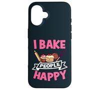 I Bake People Happy Cookie Muffin Cupcake Baking Baker Case for iPhone 16