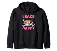 I Bake People Happy Cookie Muffin Cupcake Baking Baker Zip Hoodie