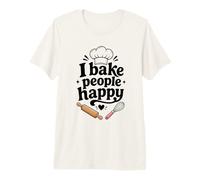 I Bake People Happy Funny Baker Baking Chef Premium T-Shirt