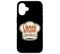 I Bake Stuff That's What I Do Vintage Baker Baking Funny Case for iPhone 16