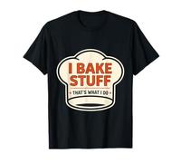 I Bake Stuff That's What I Do Vintage Baker Baking Funny T-Shirt