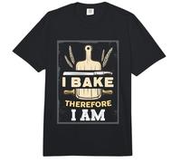 I Bake Therefore I Am Baker Baking Comfort Colors Adult Heavyweight T-Shirt