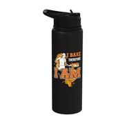 I Bake Therefore I Am Baker Baking Stainless Steel Insulated Water Bottle