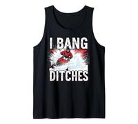 I Bang Ditches Funny Snowmobile Rider Extreme Snowmobiling Tank Top