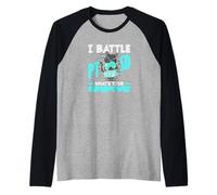 I Battle PTSD What's Your Superpower PTSD Awareness Raglan Baseball Tee