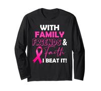 I Beat Breast Cancer Pink Ribbon Breast Cancer Survivor Long Sleeve T-Shirt