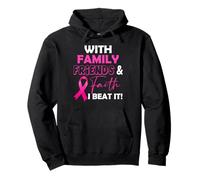 I Beat Breast Cancer Pink Ribbon Breast Cancer Survivor Pullover Hoodie