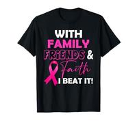 I Beat Breast Cancer Pink Ribbon Breast Cancer Survivor T-Shirt