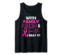 I Beat Breast Cancer Pink Ribbon Breast Cancer Survivor Tank Top