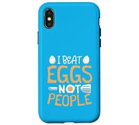 I Beat Eggs, Not People Case for iPhone X/XS