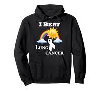 I Beat Lung Cancer Survivor Support Lung Cancer Awareness Pullover Hoodie