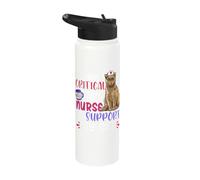 I Became a Critical Care Nurse to Support My cat Stainless Steel Insulated Water Bottle