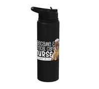 I Became a Critical Care Nurse to Support My Dog Stainless Steel Insulated Water Bottle