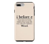 I Before E Except Grammar Rule Joke Funny English Teacher Case for iPhone 7 Plus/8 Plus