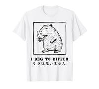 I Beg to Differ Capybara Japanese T-Shirt
