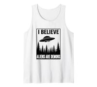 I Believe Aliens are Demons UFO Christian Bible Rapture Tank Top