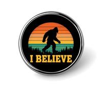 I Believe Bigfoot Is Moving Round Metal Brooches 1 Inch Memorial Badges Exquisite Decorations Pins for Clothing