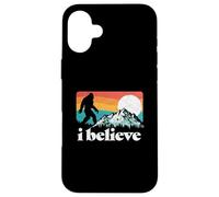 I Believe! Funny Retro Bigfoot Mountains Case for iPhone 16 Plus