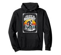 I Believe In Bigfoot Retro Sasquatch Forest Pullover Hoodie