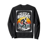 I Believe In Bigfoot Retro Sasquatch Forest Sweatshirt