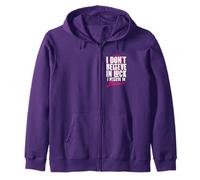 I Believe in God Faith Christ No Luck Thank you Jesus Christ Zip Hoodie
