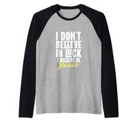 I Believe in God Faith Jesus Christ No Luck Thank you Jesus Raglan Baseball Tee