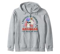 I Believe In Holding Grudges I'll Heal in Hell Fainbow Love! Zip Hoodie