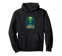 I Believe In Humans Funny Alien UFO Retro Sci Fi Believer Pullover Hoodie