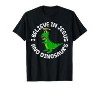 I Believe In Jesus and Dinosaurs, T-Rex Church Funny T-Shirt