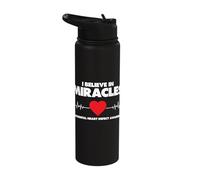 I Believe in Miracles CHD Awareness T-Shirt Stainless Steel Insulated Water Bottle