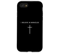 I Believe In Miracles Cross - Minimalist Christian Faith Case for iPhone SE (2020) / 7/8