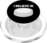I Believe in Plates Round Dish Food Holder Dinner Tableware PopSockets PopGrip for MagSafe
