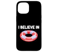I Believe in Pool Floaties Raft Summer Party Ocean Water Fun Case for iPhone 15