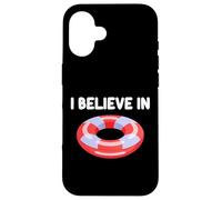 I Believe in Pool Floaties Raft Summer Party Ocean Water Fun Case for iPhone 16