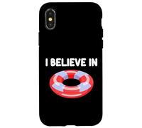 I Believe in Pool Floaties Raft Summer Party Ocean Water Fun Case for iPhone X/XS