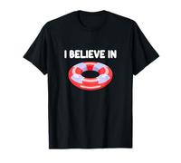 I Believe in Pool Floaties Raft Summer Party Ocean Water Fun T-Shirt