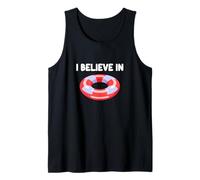 I Believe in Pool Floaties Raft Summer Party Ocean Water Fun Tank Top
