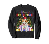 I Believe In Santa Paws - Cute Jack Russell Christmas Sweatshirt