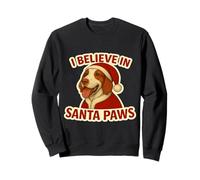 I Believe In Santa Paws Irish Red and White Setter Christmas Sweatshirt
