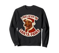 I Believe In Santa Paws Irish Terrier Dog Mom Dad Christmas Sweatshirt