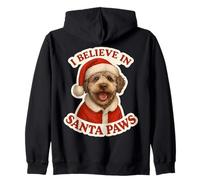 I Believe In Santa Paws Lagotto Romagnolo Dog Christmas Xmas Zip Hoodie