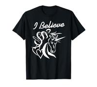 I Believe in Unicorns Fantasy Heart Love Magic Spirit T-Shirt