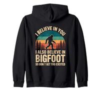 I Believe In You Also Bigfoot Retro Sasquatch Men Women Kids Zip Hoodie