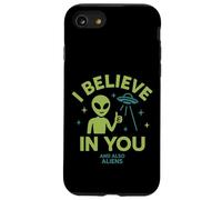 I Believe In You, And Also Aliens, Funny UFO Case for iPhone SE (2020) / 7/8